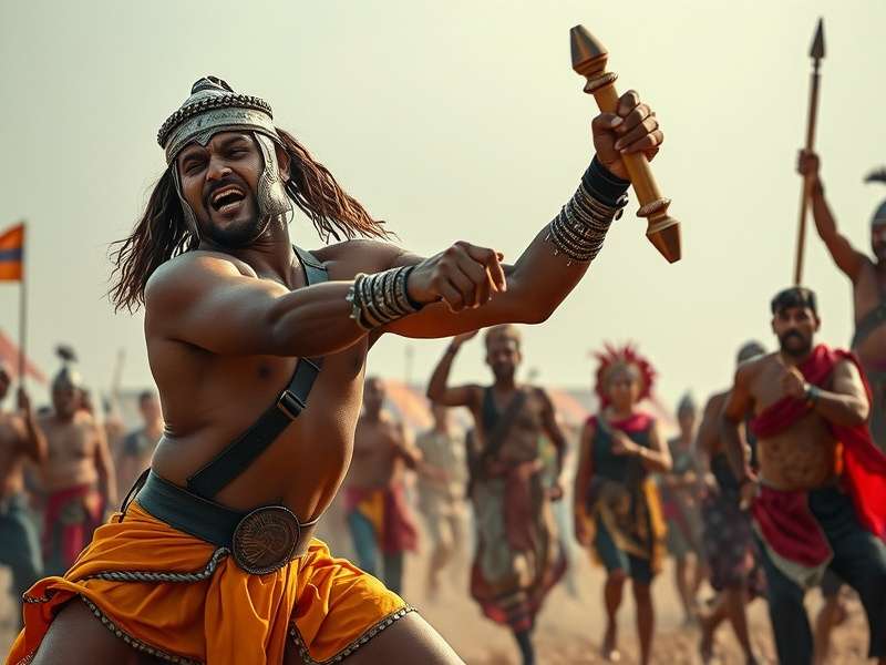 Aggressive Ahmedabad Gladiator Battle Scene